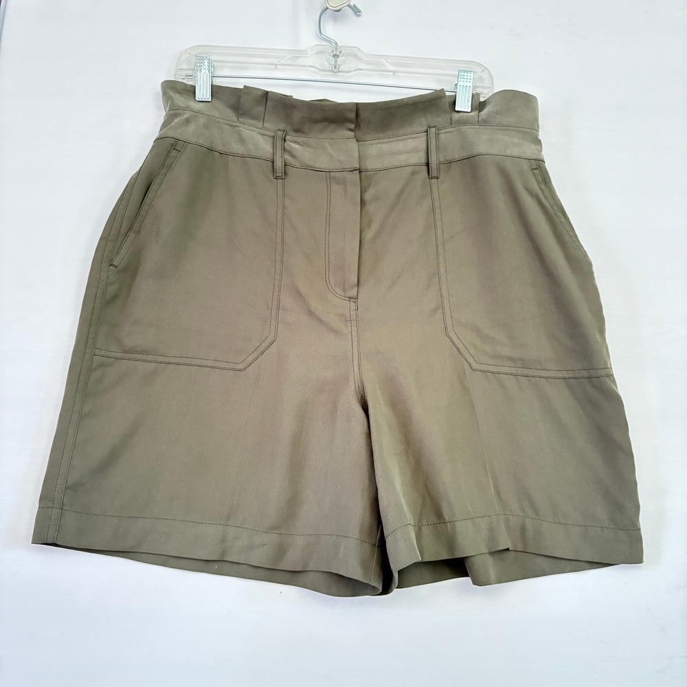 Boden Womens Olive Green High Rise Utility Patch Pocket Shorts Size US‎ 10 UK 14